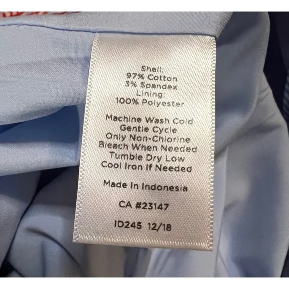 Talbots Knee Length Pattern Fully Lined Skirt Red White Blue Womens Size 4 - Picture 4 of 7